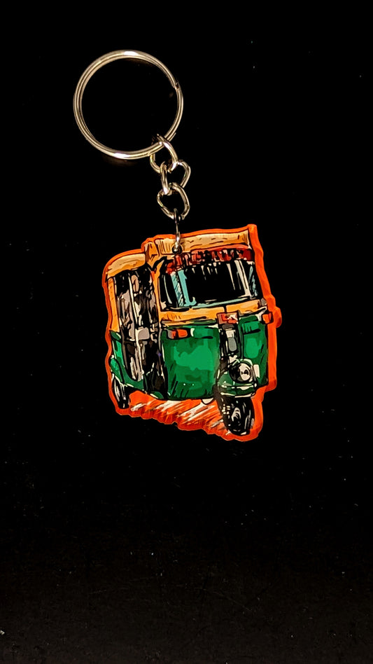 Green Rickshaw Premium Acrylic Key Chain